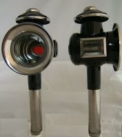 Kutschlampen SHETTY schwarz/chrom 11,5x34cm Paar